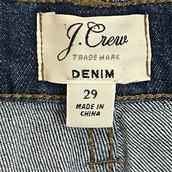 J. Crew Women's Ankle Length Distressed Raw Hem Medium Wash Jeans Size 29 - Picture 9 of 15
